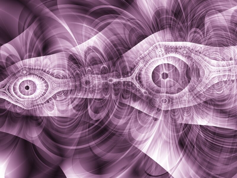 Purple Fractal Patterns — Hypnotic, Abstract, Eyes