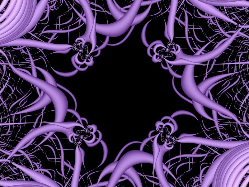 Purple Fractal Patterns — Hypnotic, Abstract, Tendrils