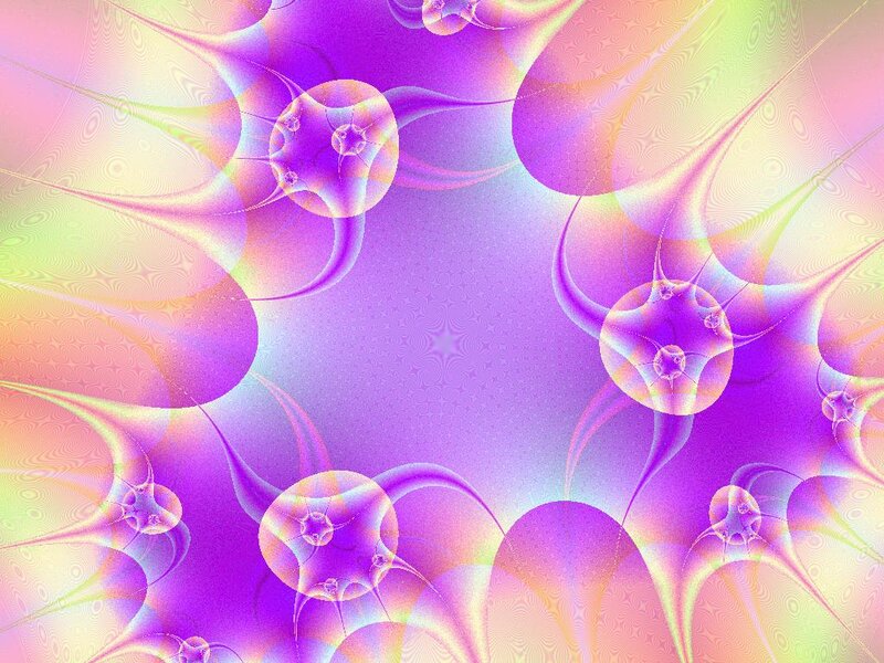 Purple Fractal Patterns — Hypnotic, Abstract