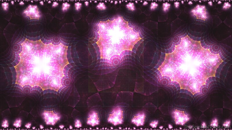 Purple Fractal Patterns — Hypnotic, Digital Art, Stars