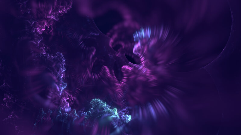 Purple Fractal Patterns — Mystical, Digital Art