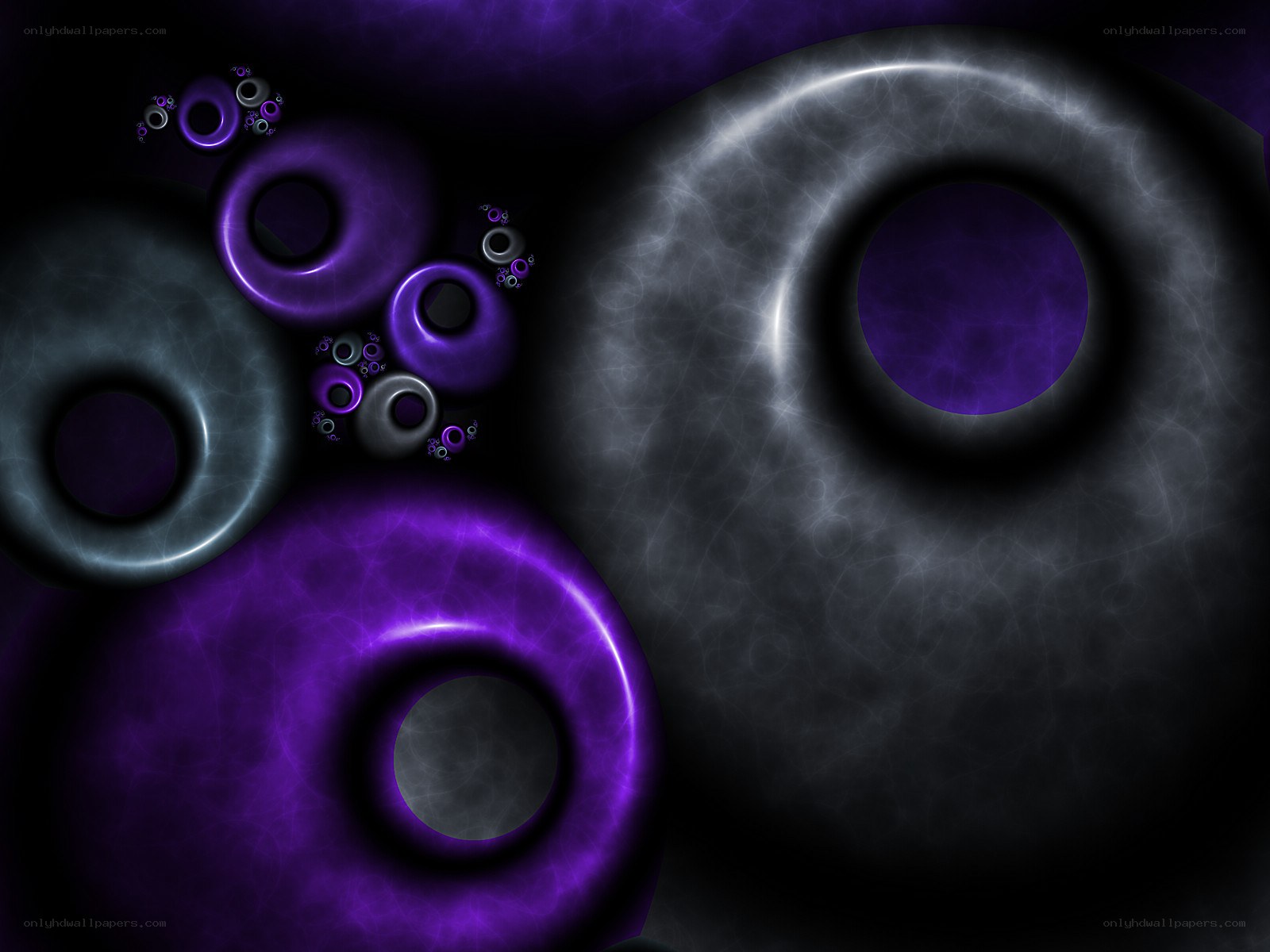 purple fractal rings
