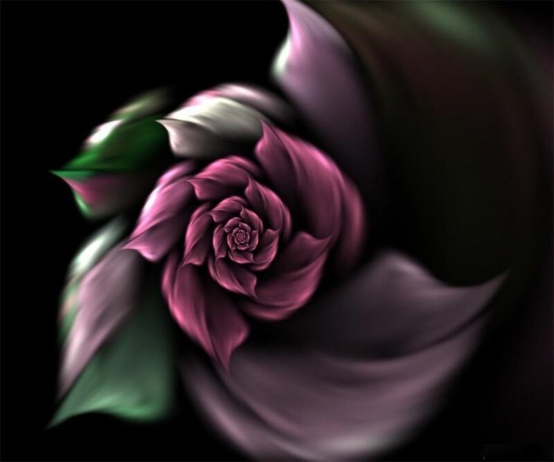 Purple Fractal Rose