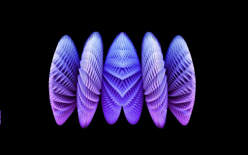 Purple Fractal Shapes