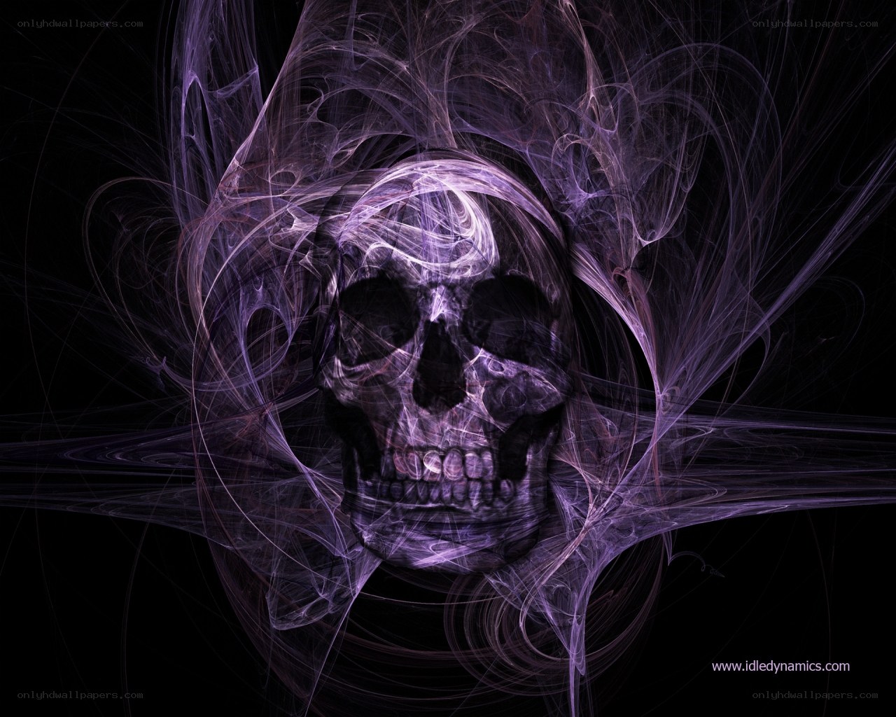purple fractal skull