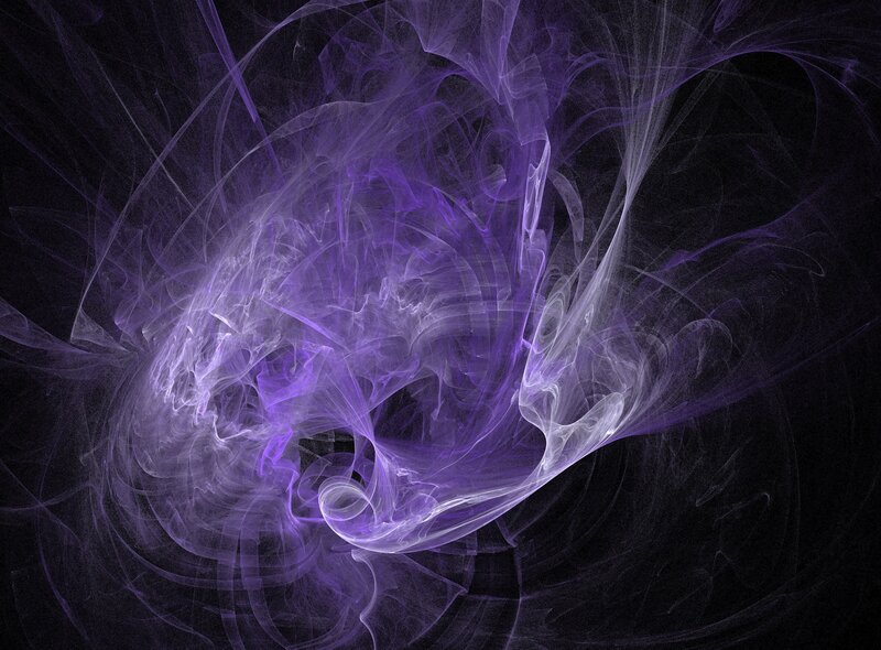 Purple fractal smoke swirl