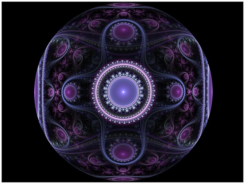 purple fractal sphere