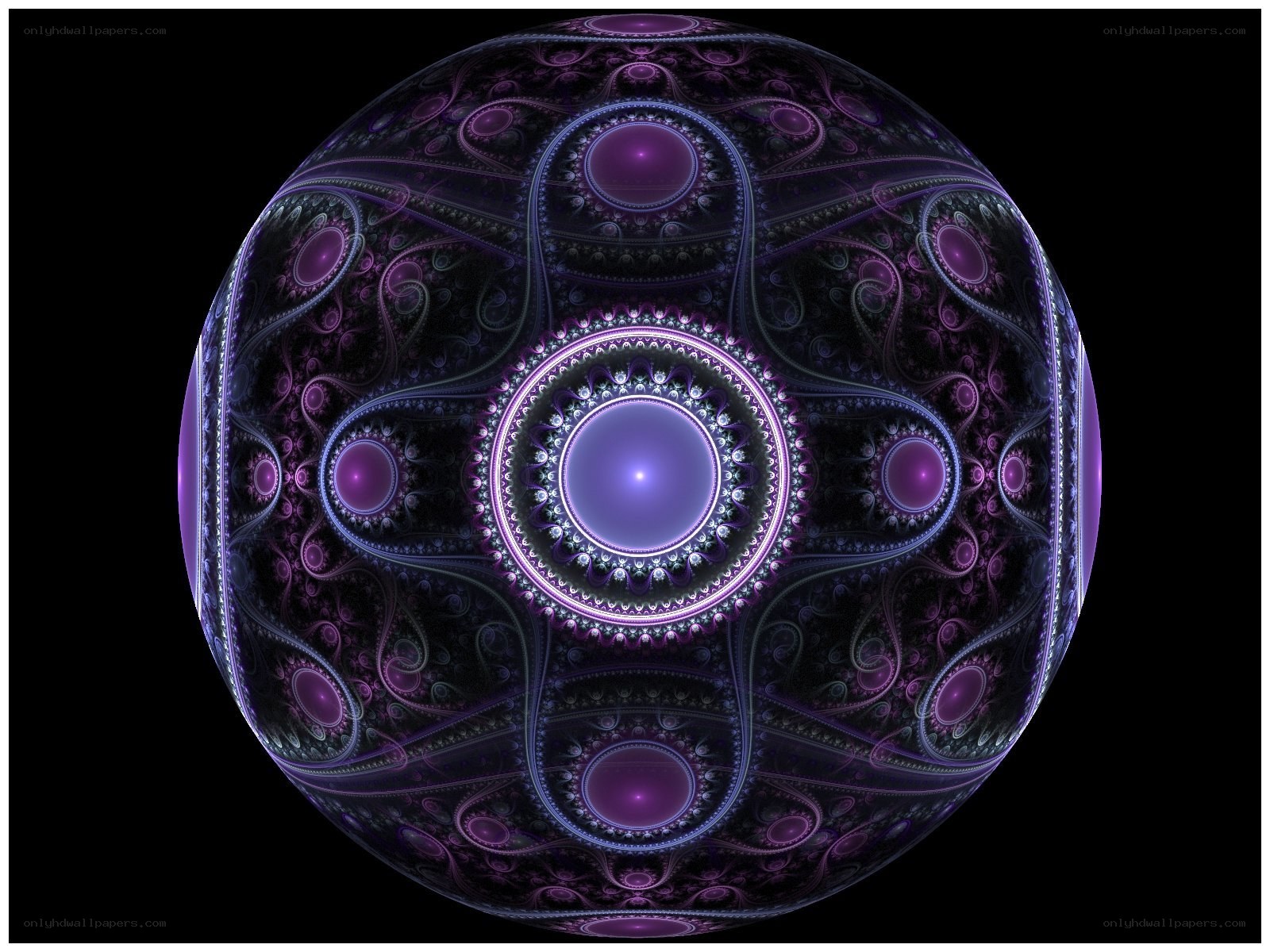 purple fractal sphere