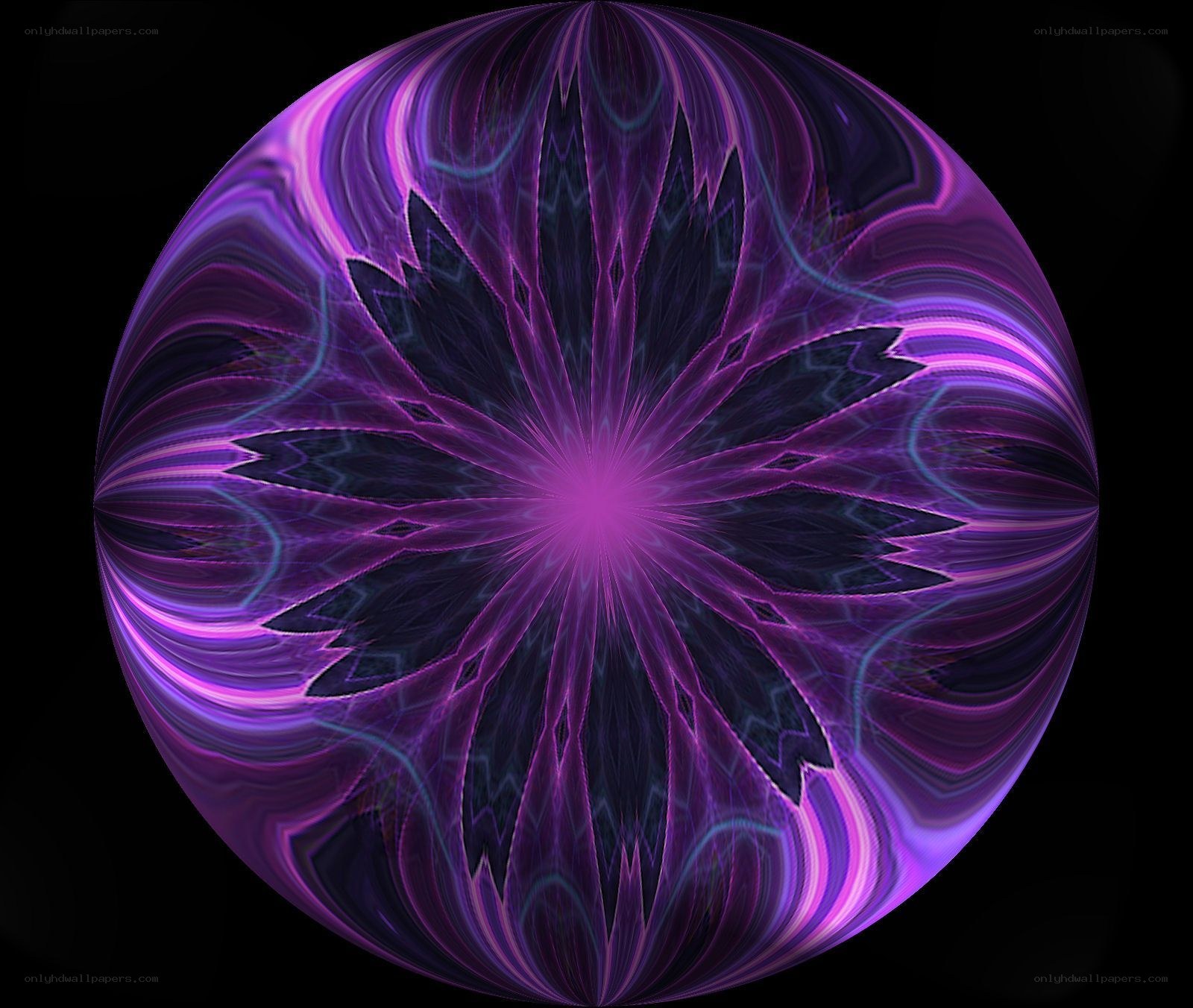 purple fractal sphere