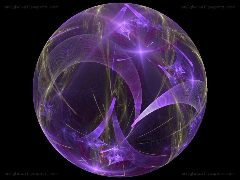 purple fractal sphere