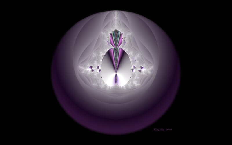 Purple fractal sphere
