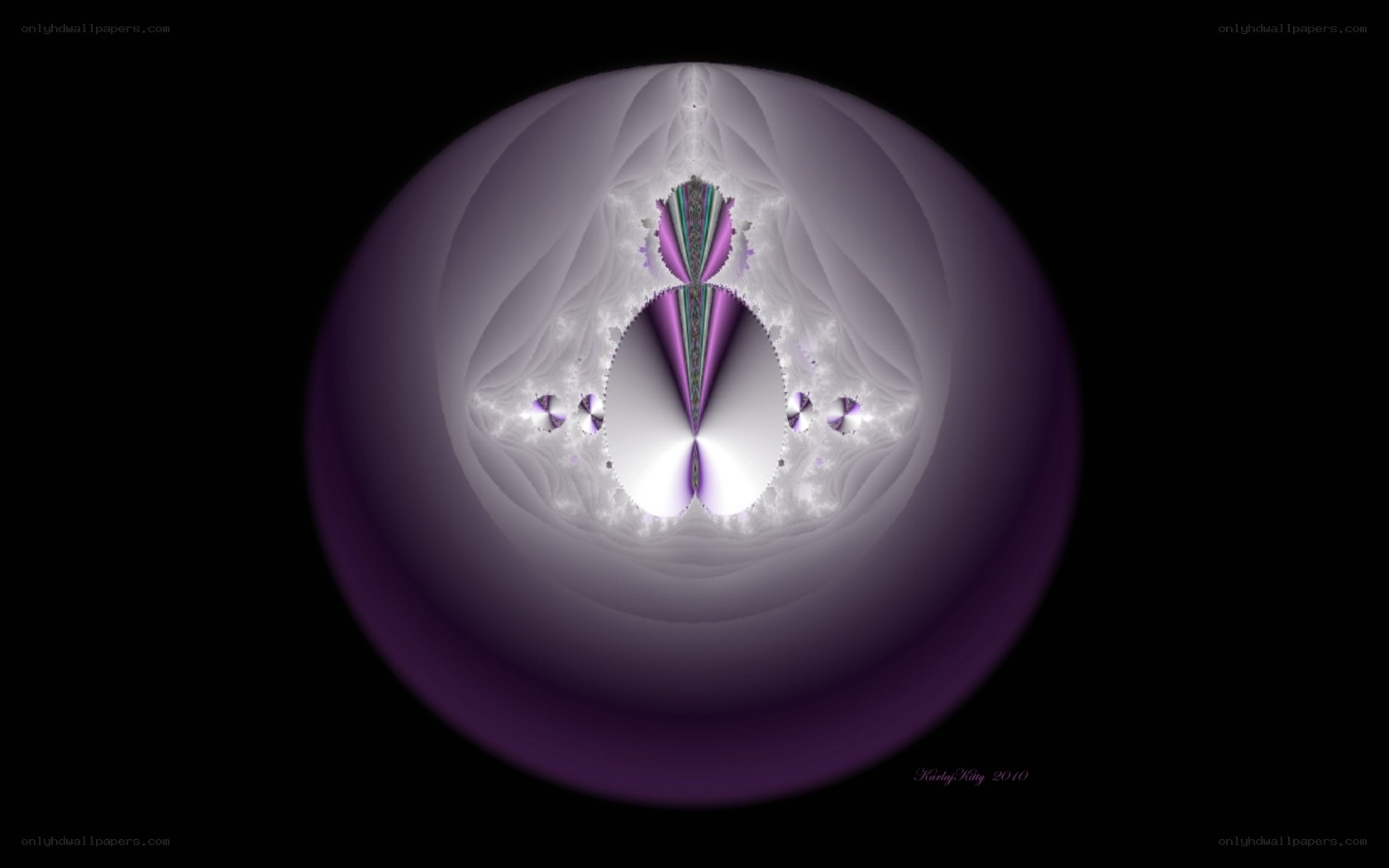 Purple fractal sphere