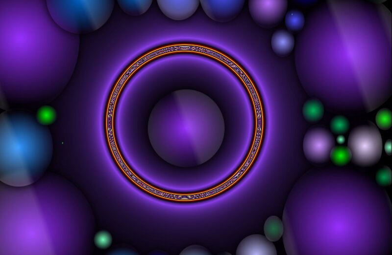 Purple Fractal Sphere — Hypnotic, Digital Art