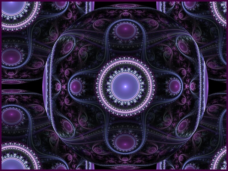 purple fractal sphere pattern