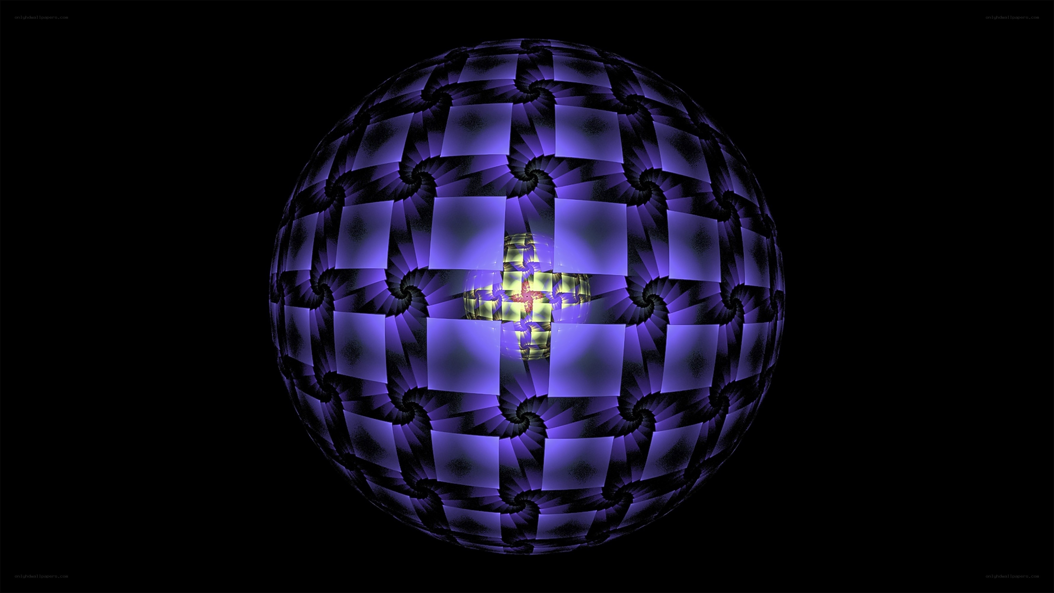 purple fractal sphere