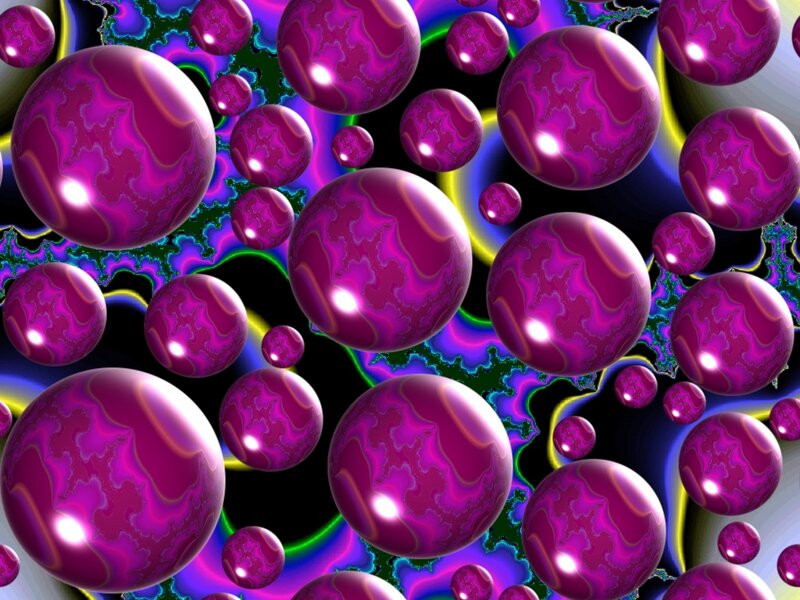 Purple Fractal Spheres — Hypnotic