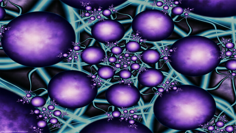 purple fractal spheres
