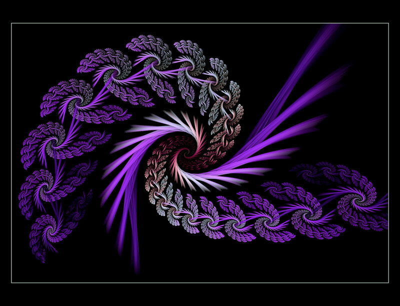 purple fractal spiral art