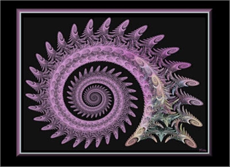 purple fractal spiral art