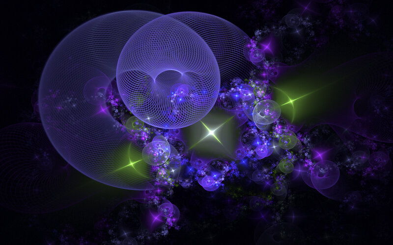 purple fractal spiral design