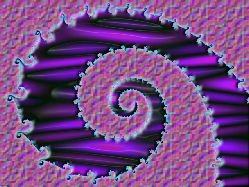 purple fractal spiral design