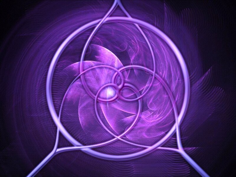 purple fractal spiral design