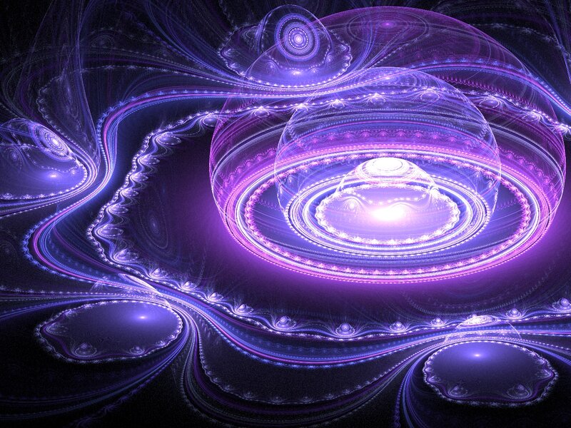 purple fractal spiral design