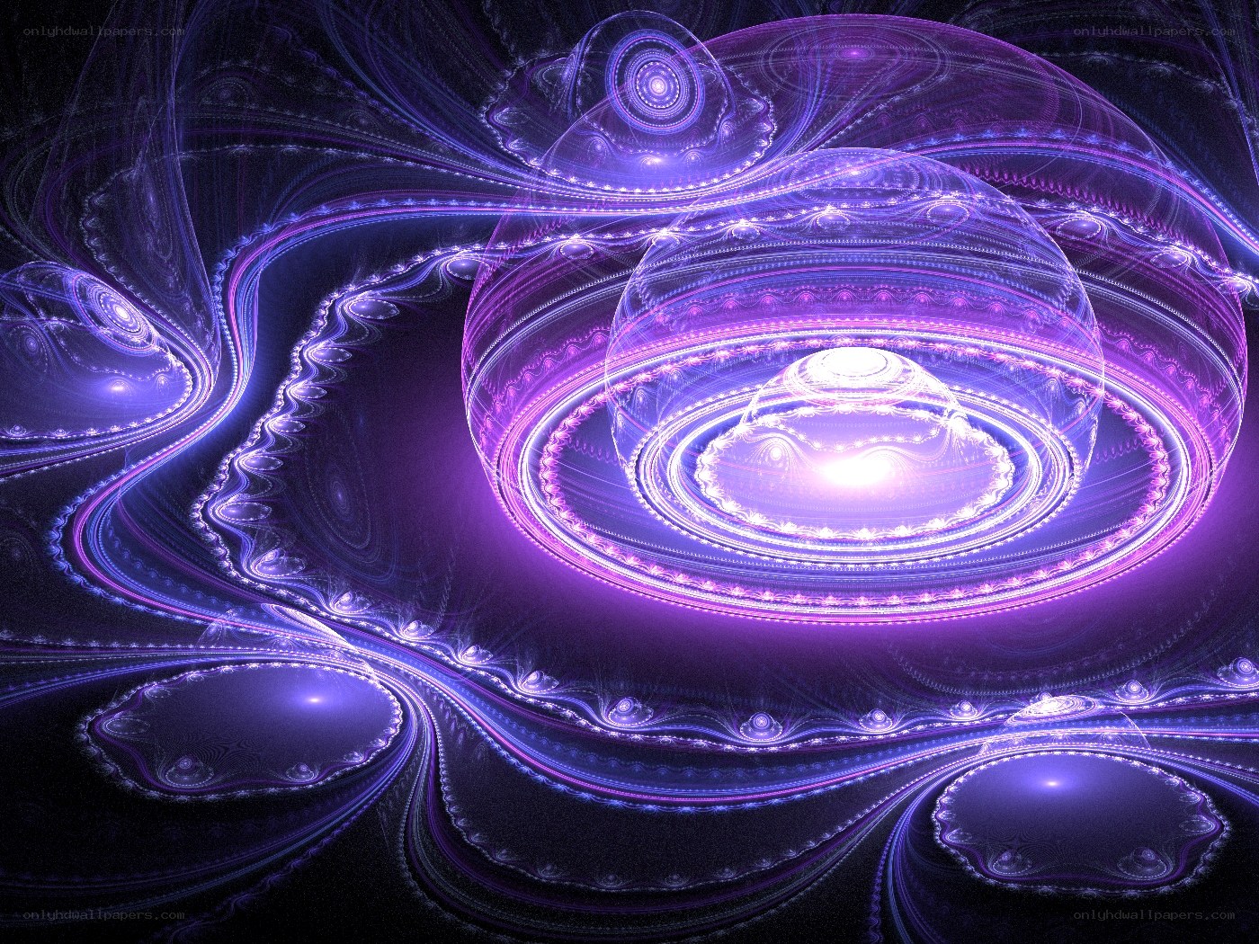 purple fractal spiral design