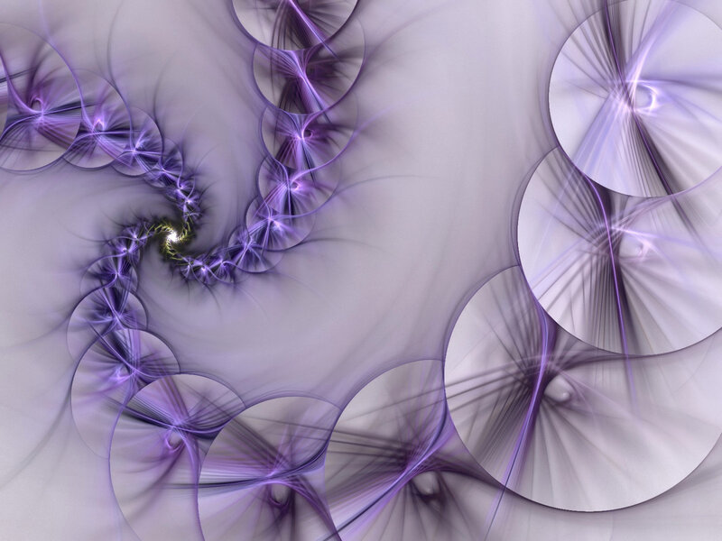Purple Fractal Spiral — Ethereal, Abstract