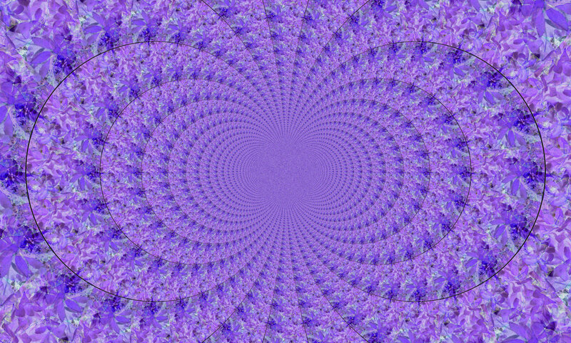 Purple Fractal Spiral — Hypnotic, Abstract, Circles