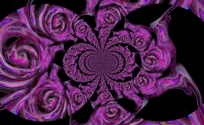 Purple Fractal Spiral — Hypnotic, Abstract