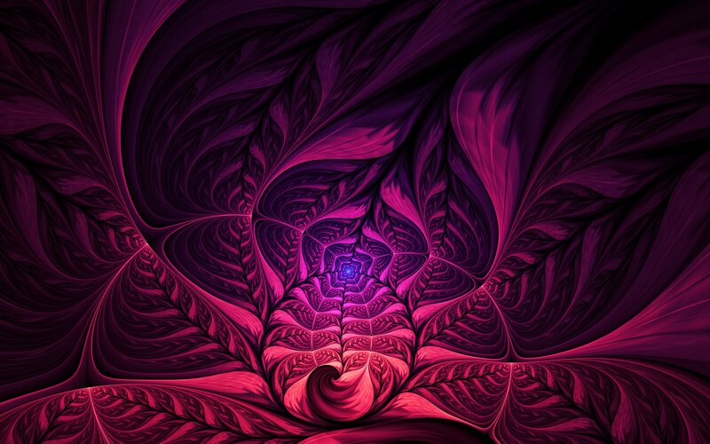 Purple Fractal Spiral — Hypnotic, Digital Art, Color Gradient