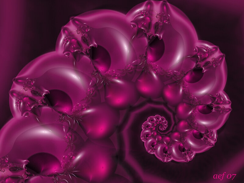 Purple Fractal Spiral — Magenta