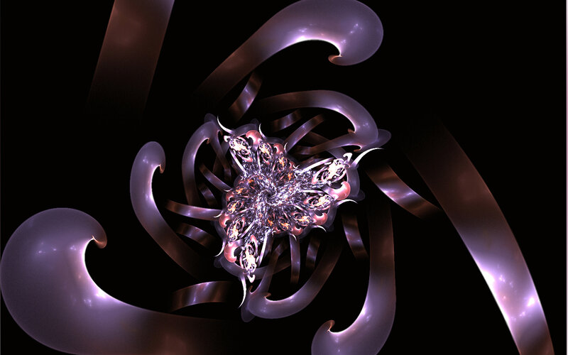 Purple Fractal Spiral — Mysterious