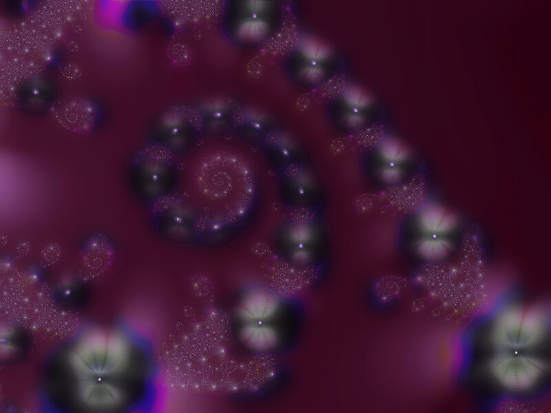 Purple Fractal Spiral — Mystical, Abstract