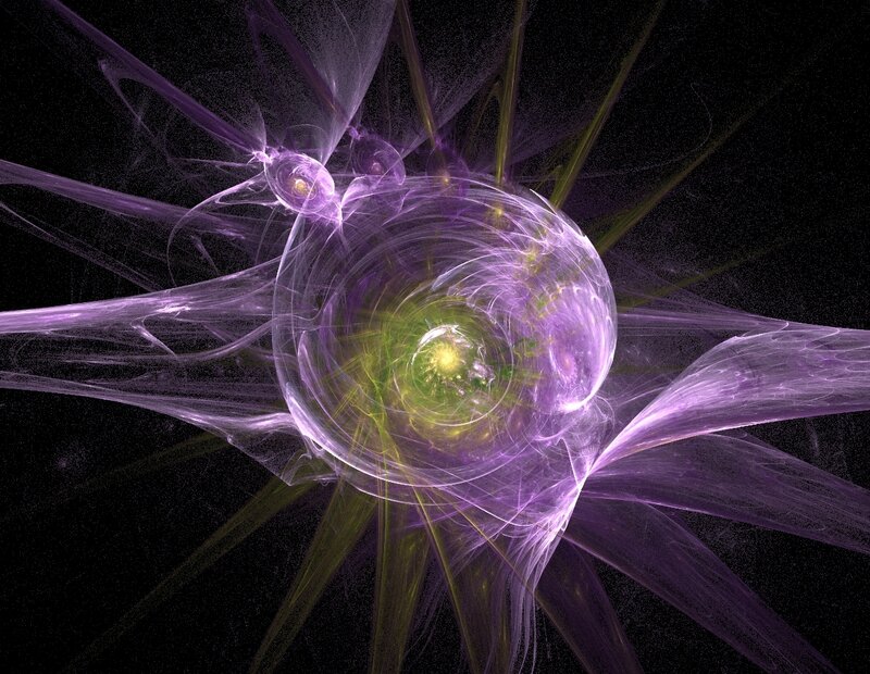 Purple Fractal Spiral — Mystical
