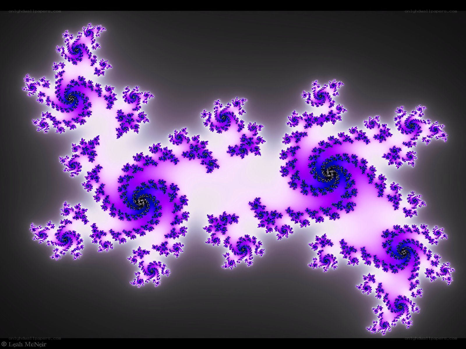 Purple fractal spiral pattern