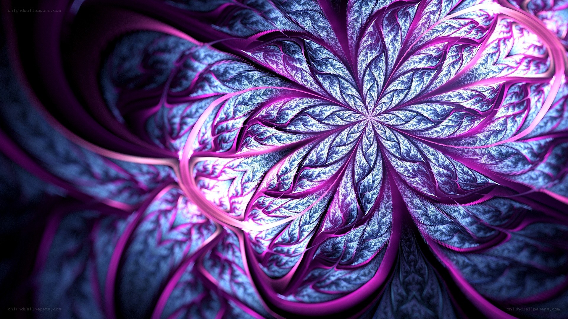 purple fractal spiral pattern