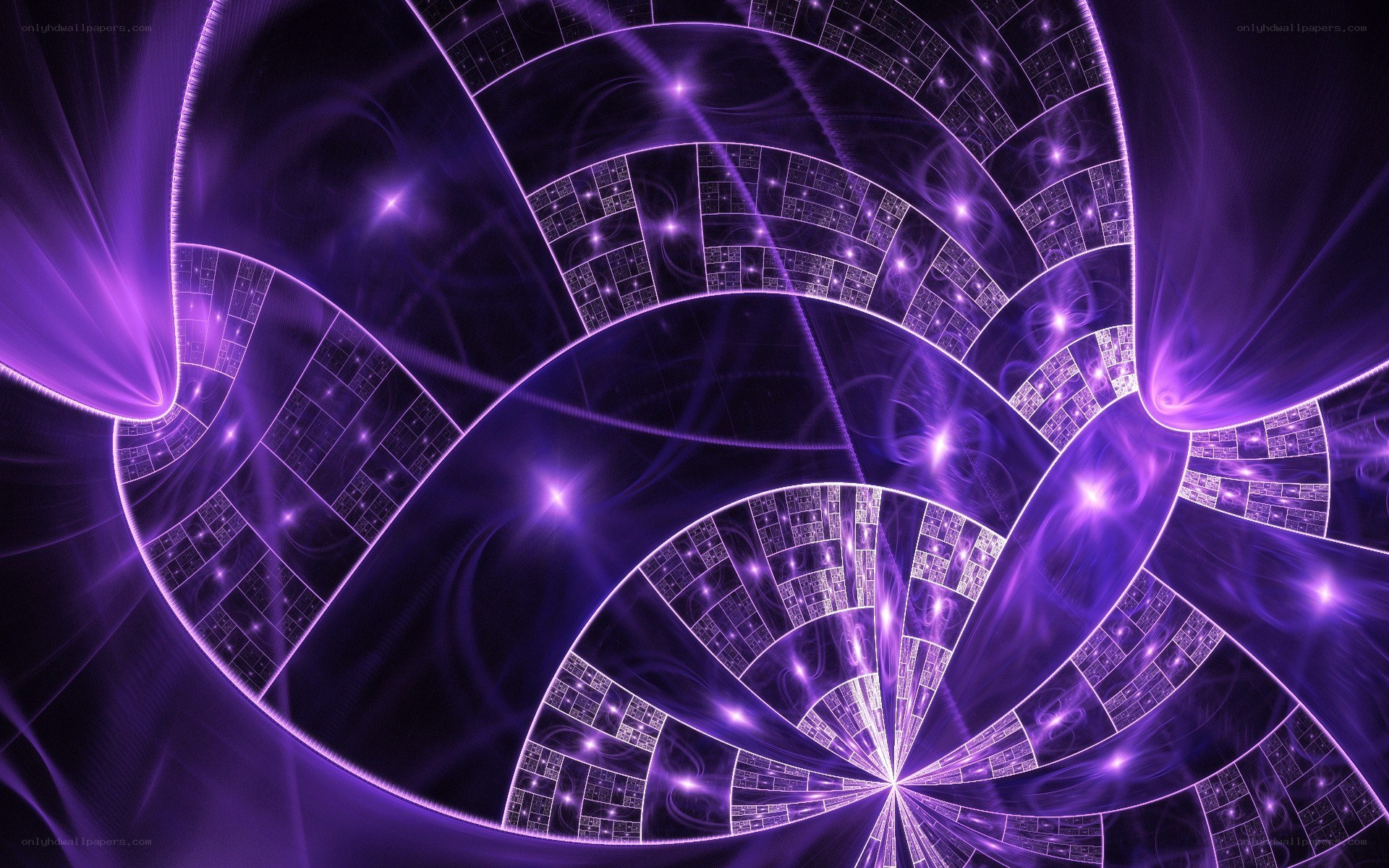 purple fractal spiral pattern