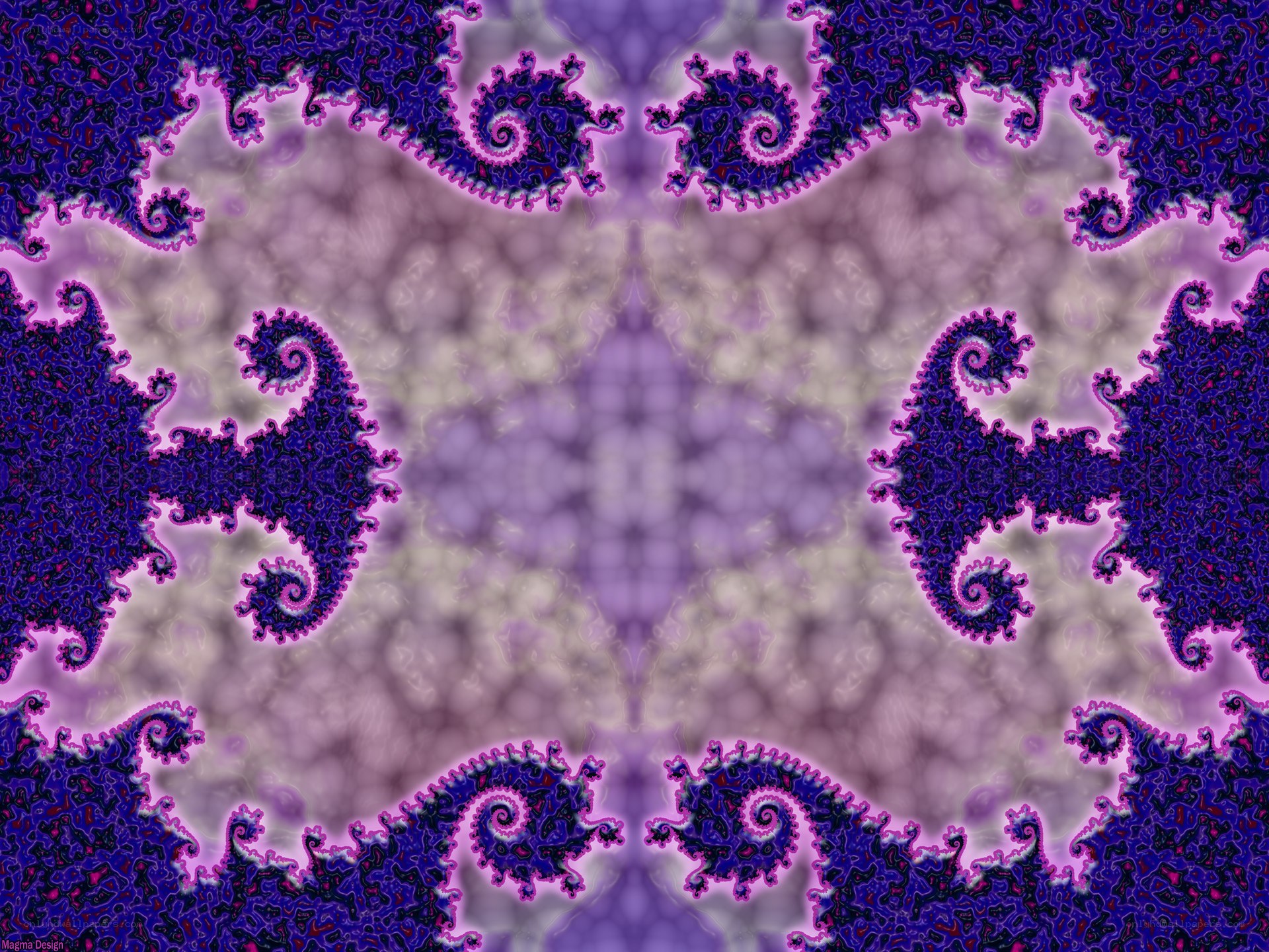 Purple fractal spiral pattern