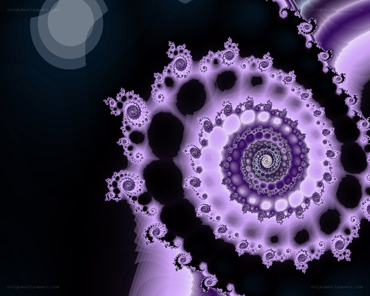 purple fractal spiral pattern