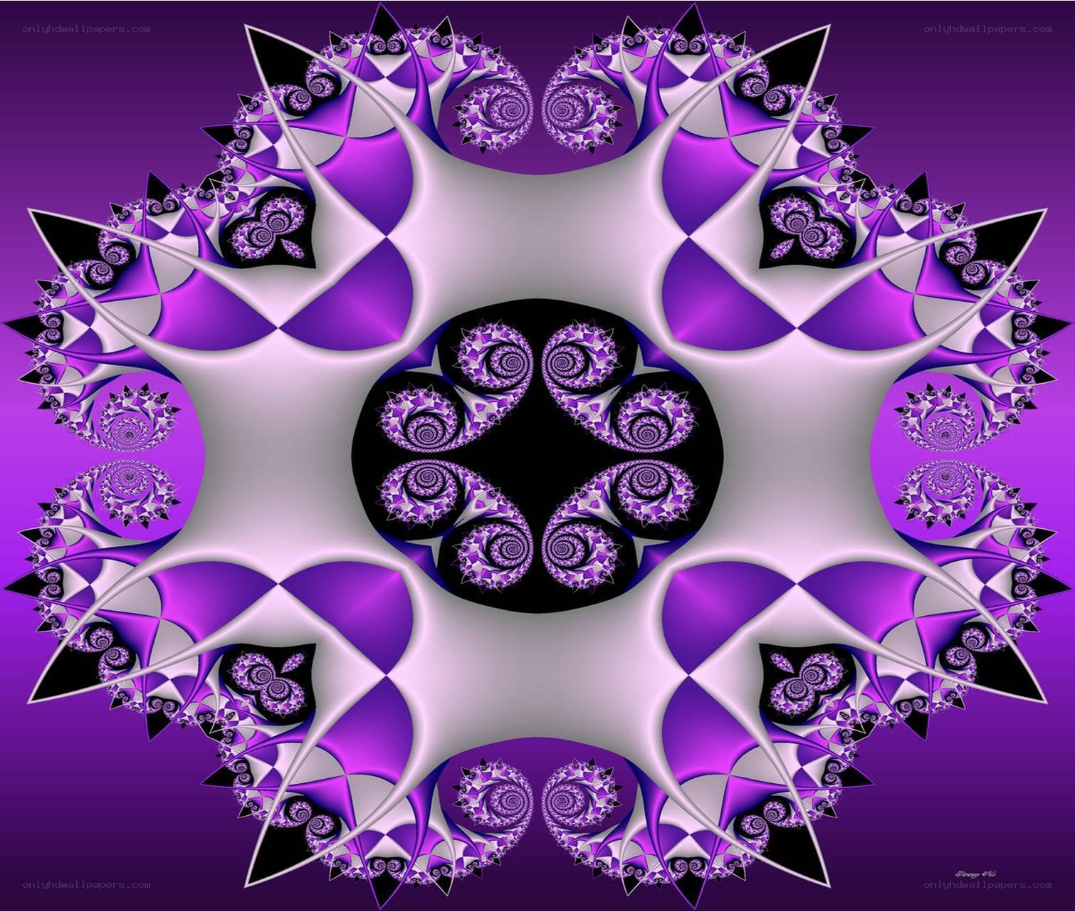 Purple fractal spiral pattern