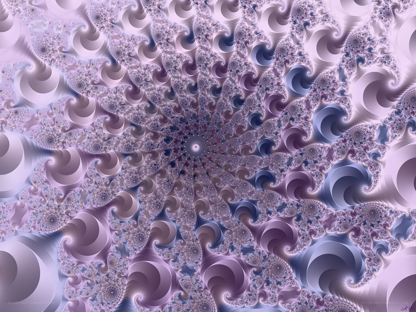 purple fractal spiral pattern