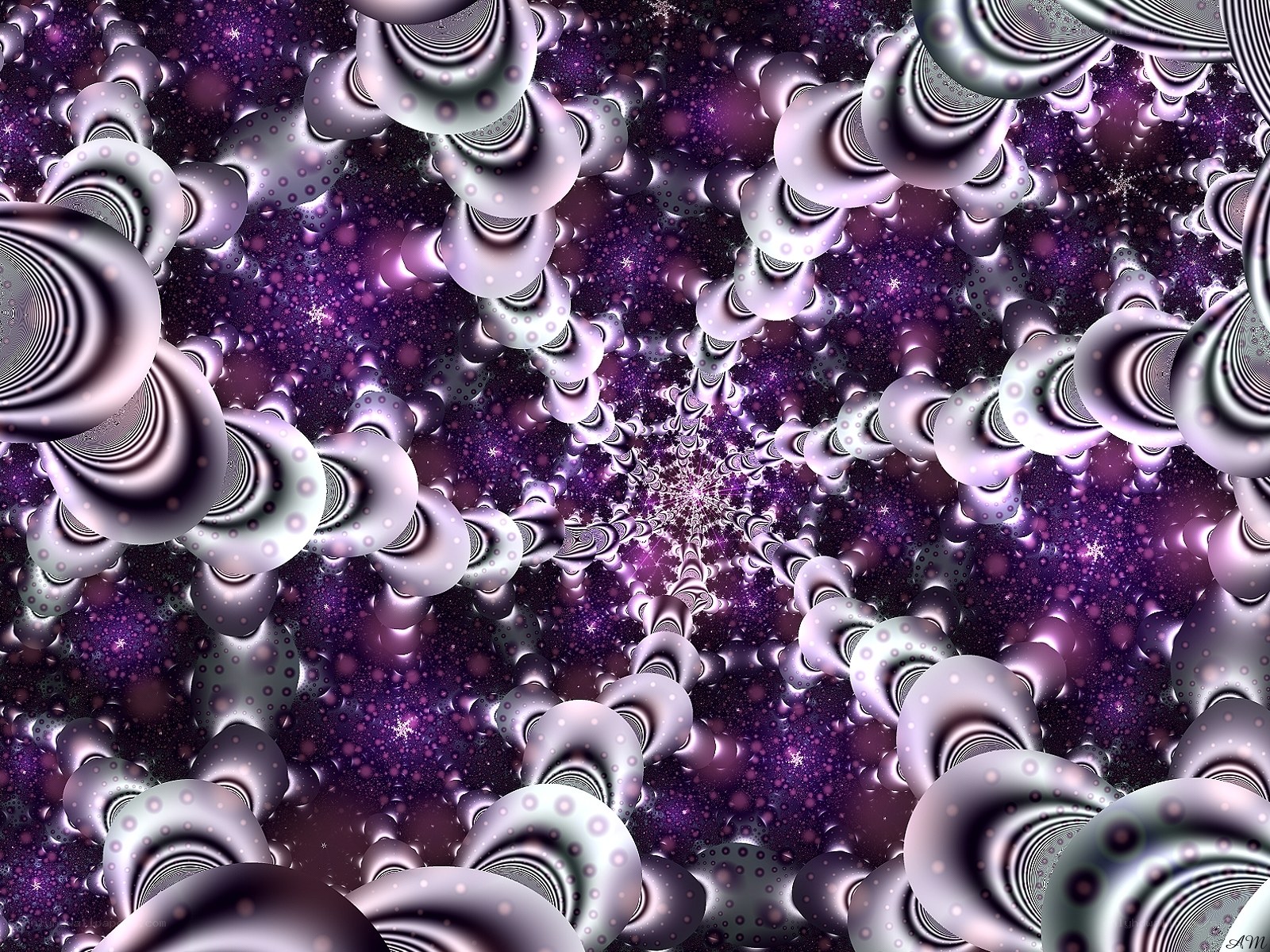 purple fractal spiral pattern