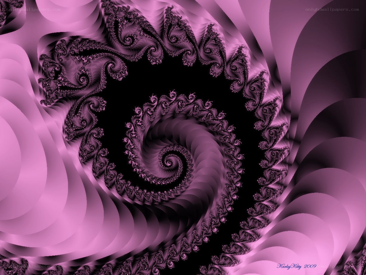 Purple fractal spiral pattern