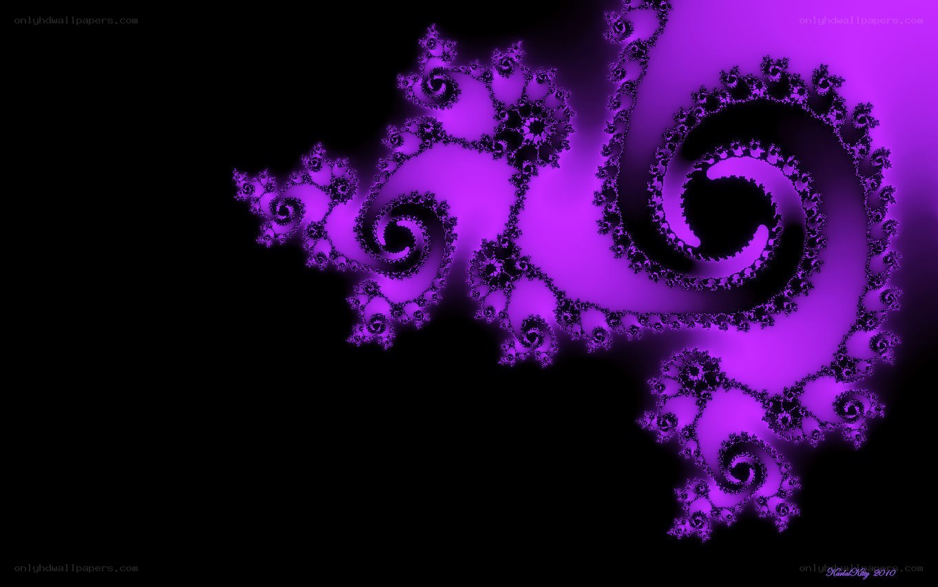 purple fractal spiral pattern