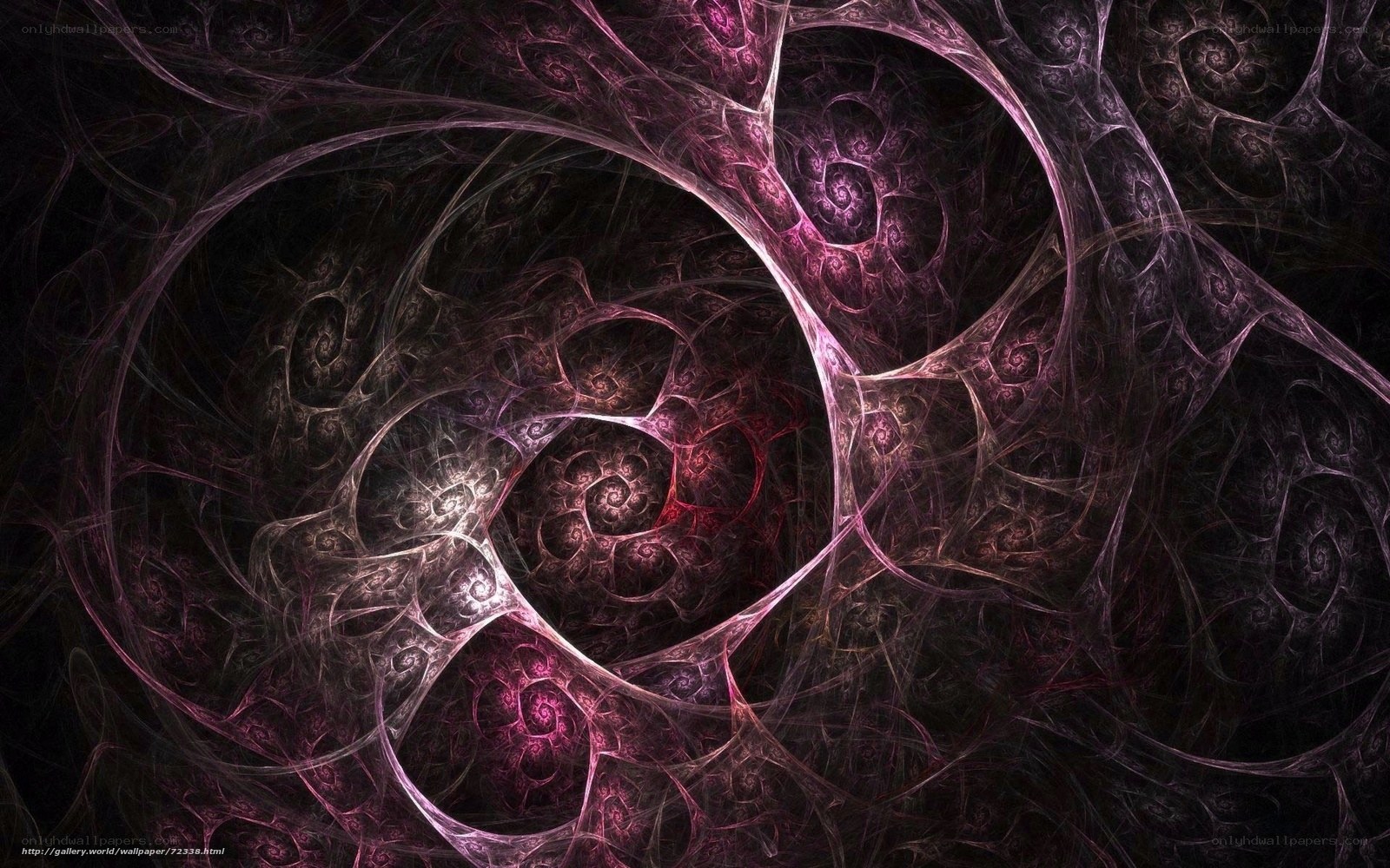 Purple fractal spiral pattern