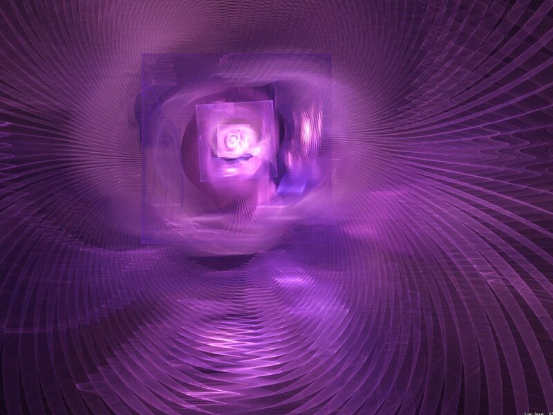 Purple fractal spiral tunnel