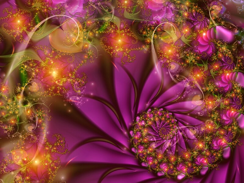 Purple Fractal Spiral — Vibrant