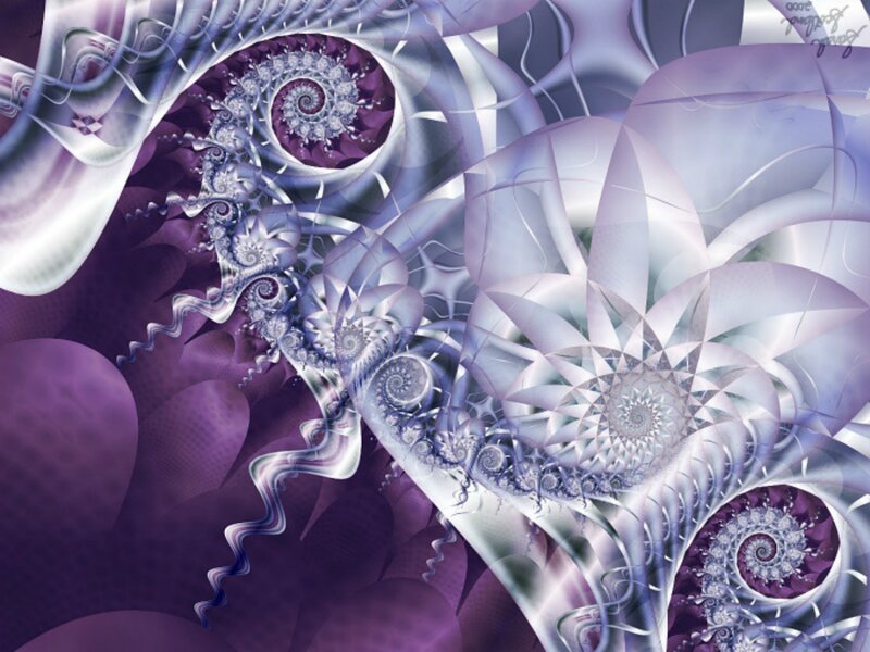 Purple Fractal Spirals — Hypnotic